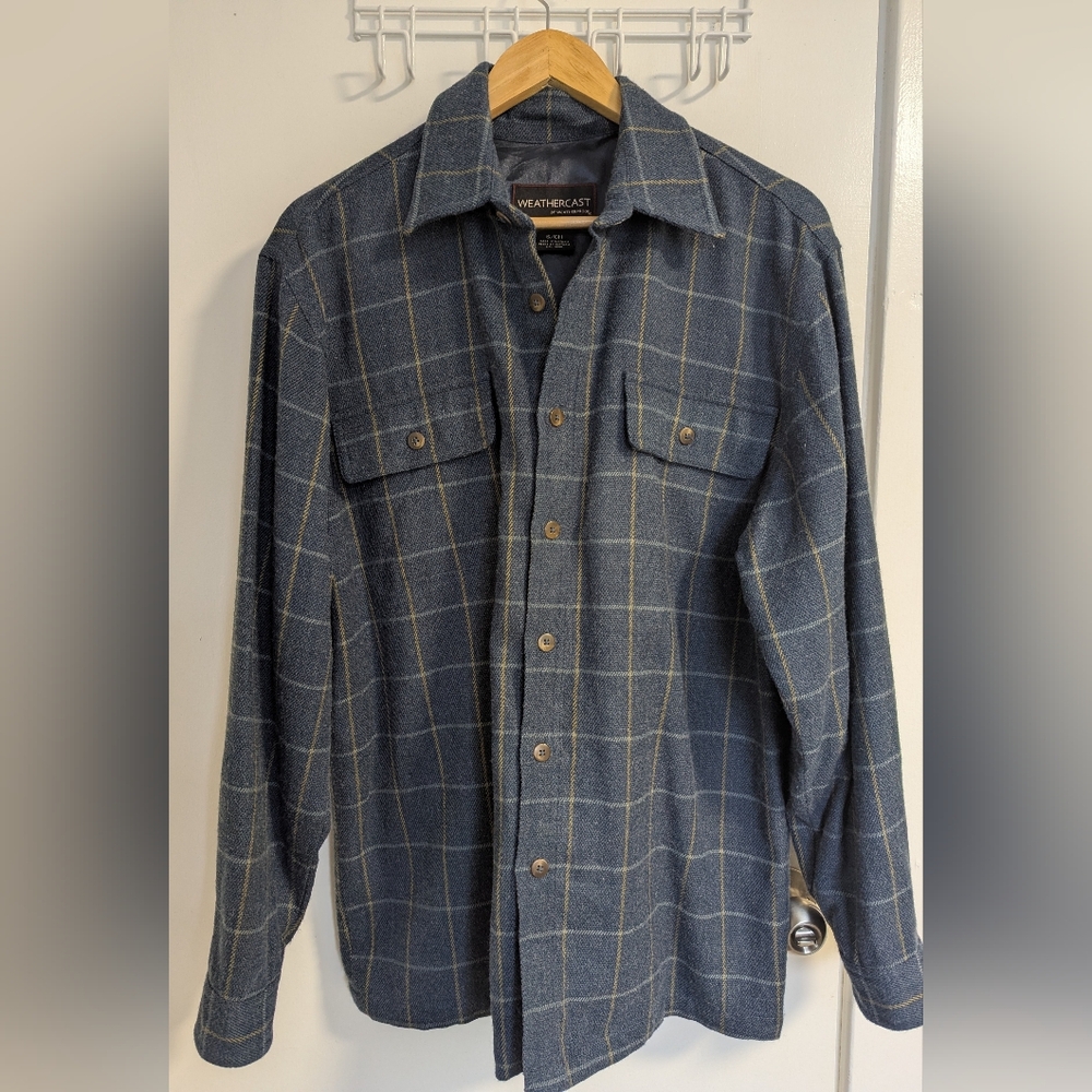 Weatherproof Weathercast Navy Jacket with Yellow Windowpane